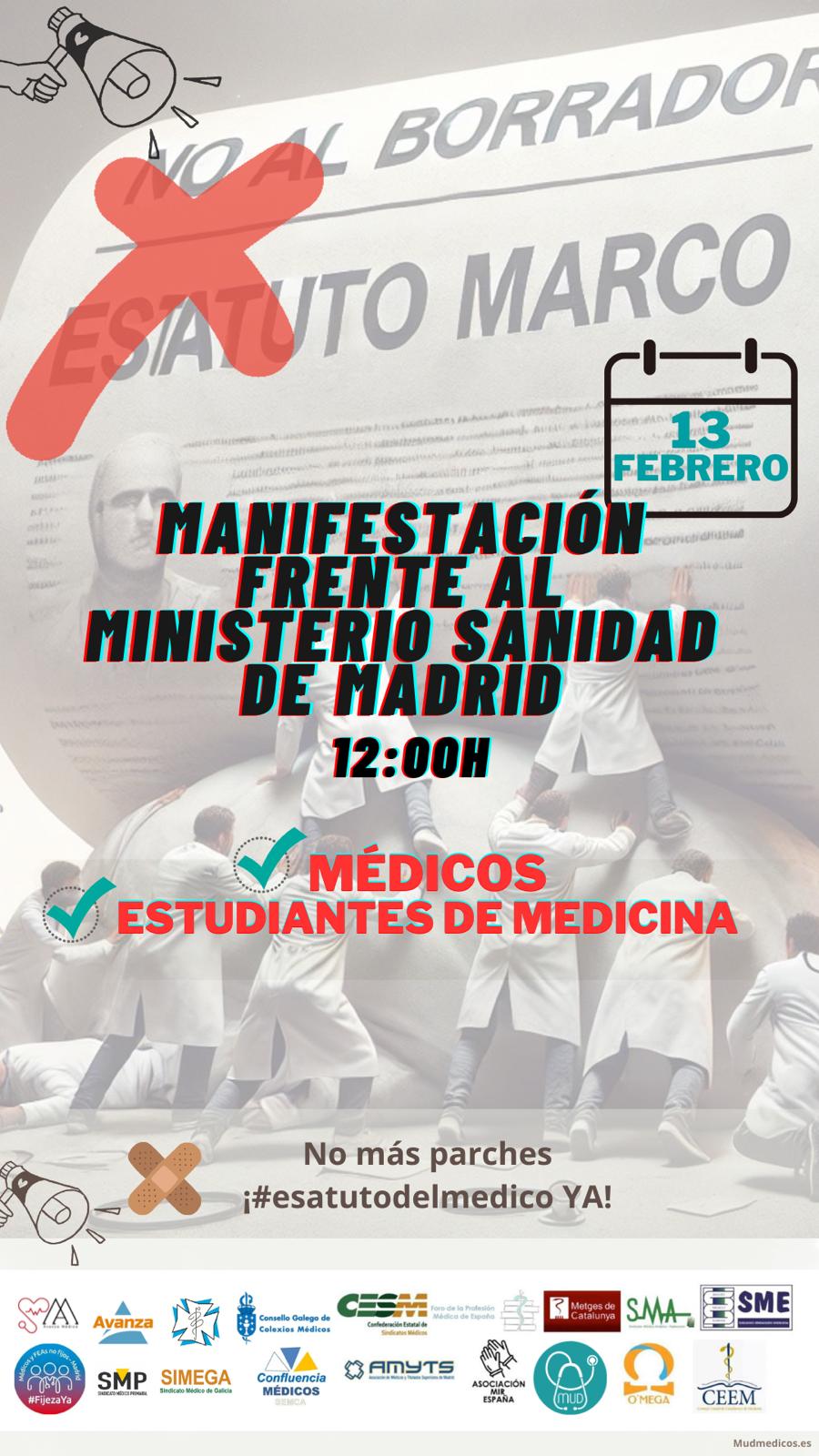 MANIFA ESTATUTO MEDICO - Es el momento de movilizarse todos a una por el Estatuto del M&eacute;dico
