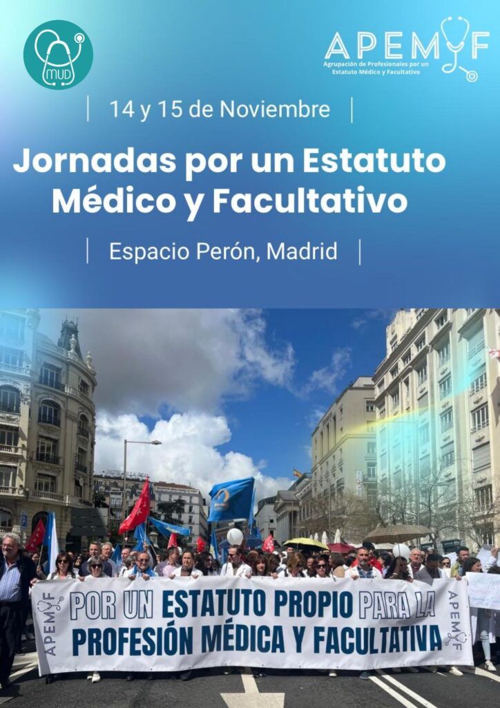 APEMYF JORNADAS OK 724x1024 - S&uacute;mate a las jornadas de APEMYF el 14-15 de noviembre y a la manifestaci&oacute;n el 15-N por un Estatuto del M&eacute;dico