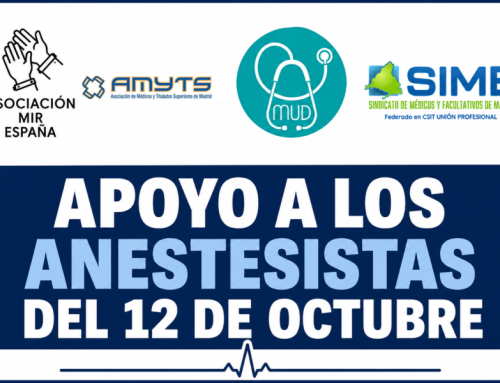 El Comité de Huelga de la Comunidad de Madrid apoya a los anestesistas del Hospital 12 de Octubre
